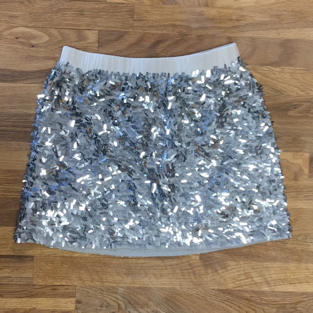 Crewcuts Silver Sequin Skirt Size 4/5